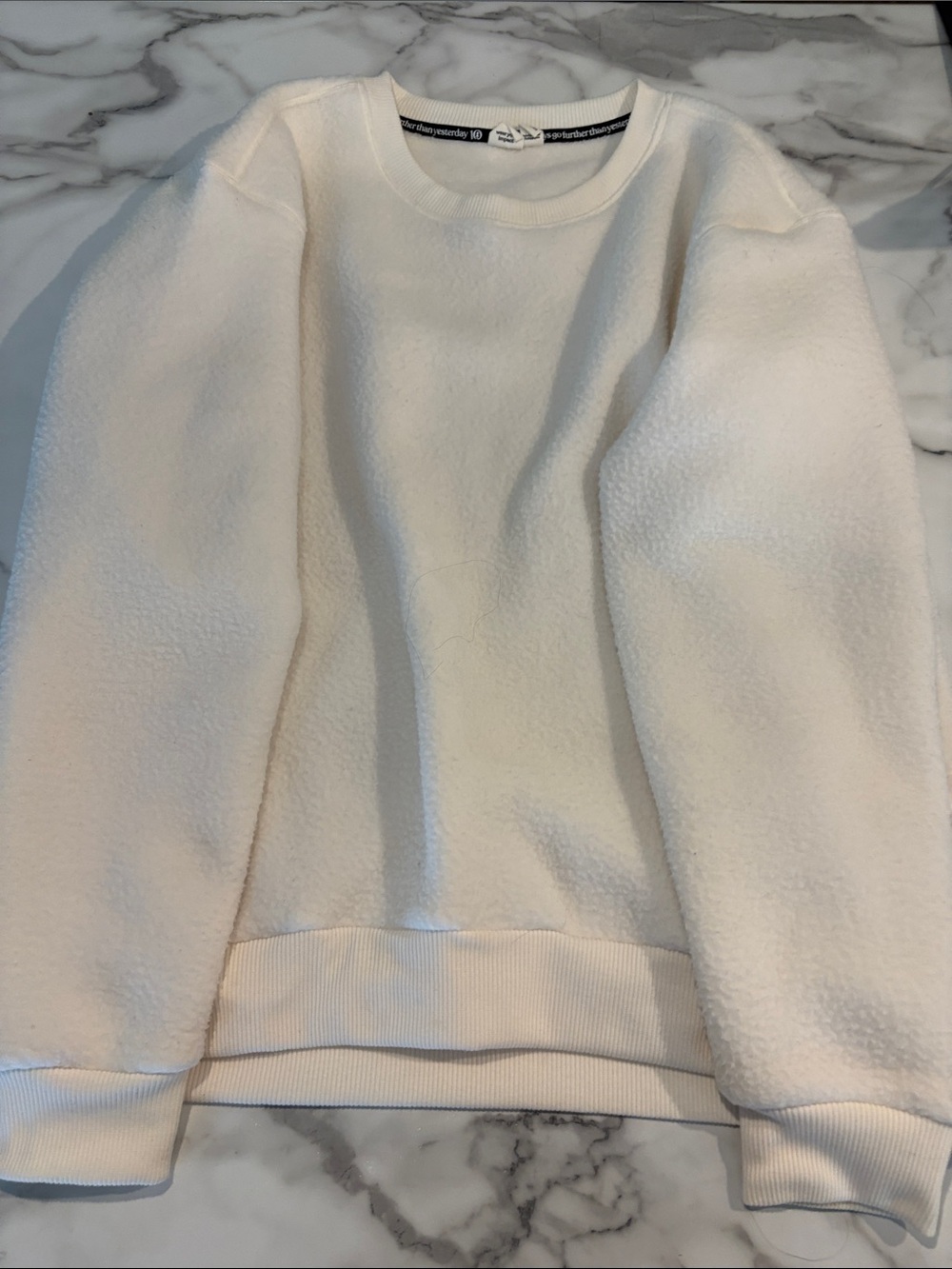 Tentree Women's Cream Fleece Crewneck Sweater
